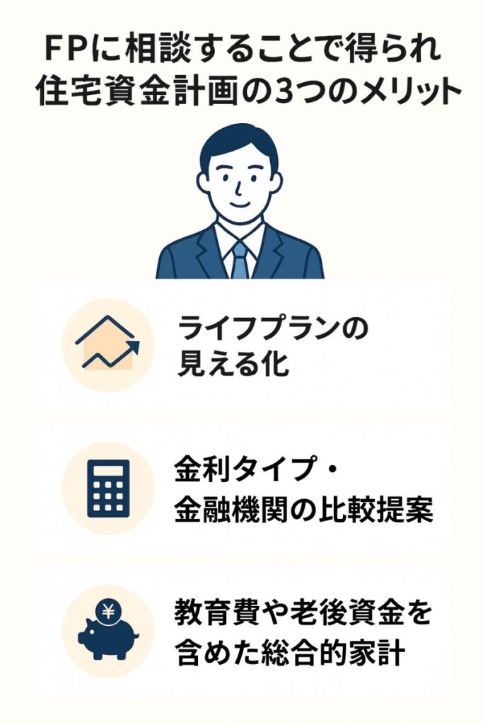 Three benefits of home financing planning obtained through home purchase life plan FP consultation | マイホーム購入の相談窓口(株式会社Erwin) 住宅購入 ライフプラン FP 相談で得られる住宅資金計画の3つのメリット