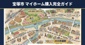 宝塚市で家を買うための完全ガイド2026年版|宝塚・逆瀬川・清荒神エリアのマップ